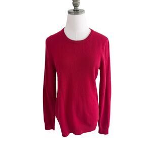 Charter Club Red 100% Cashmere Sweater Women's Size Small EUC Crew Neck
